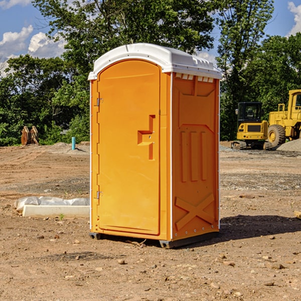 how often are the portable toilets cleaned and serviced during a rental period in Beckett Ridge